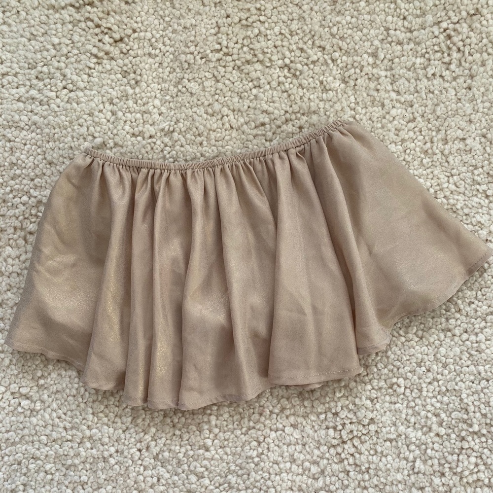Gold cropped flowy tube top size xs